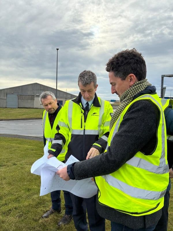 Ayre project team at Kirkwall Harbour