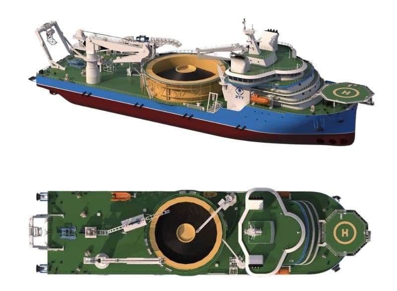 Construction Starts on Chinese Pure-Electric Cable Laying Vessel