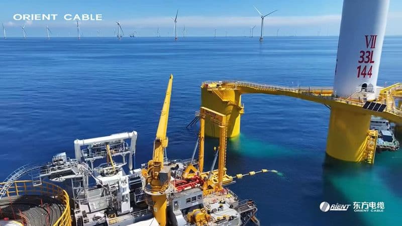 Orient Cable Installs ‘China’s First’ 66 kV Dynamic Line for Floating Wind