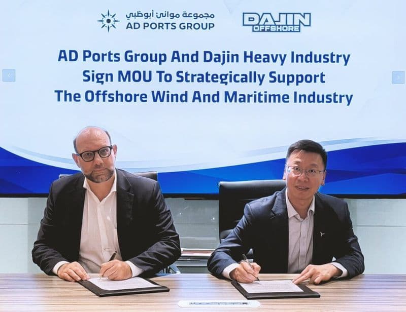 Abu Dhabi Ports, Dajin Heavy Industry Ink Offshore Wind MoU