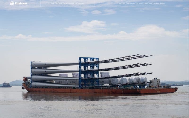 Envision Sends Off First Batch of 8 MW Turbines for Vietnam’s New Nearshore Wind Farm