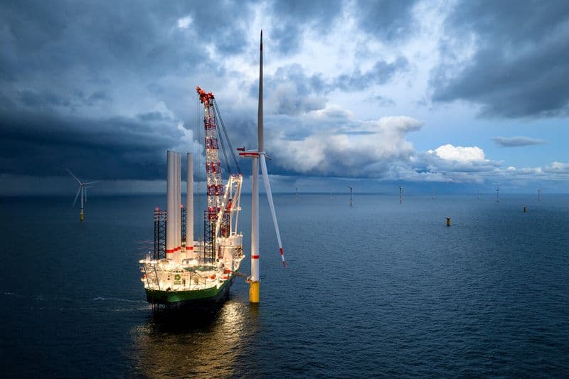 First Turbine Up at RWE’s Nordseecluster Offshore Wind Project