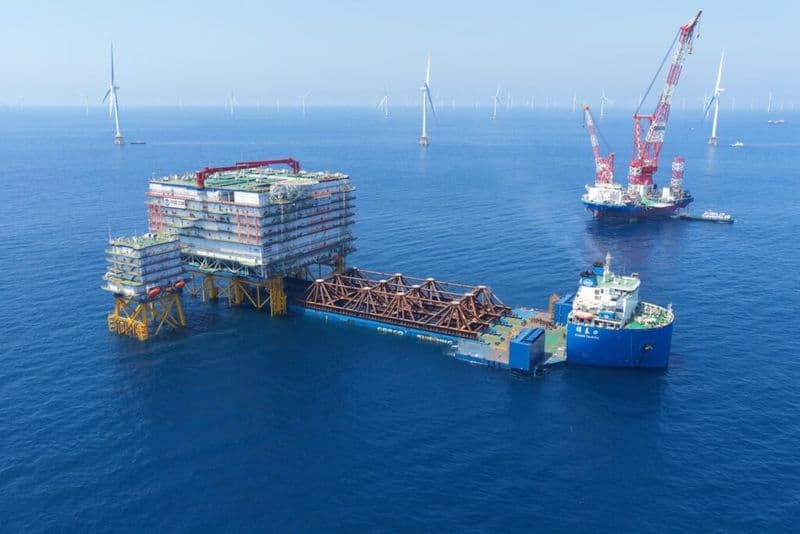COSCO Installs 2 GW Offshore Converter Platform for China’s New Wind Farm