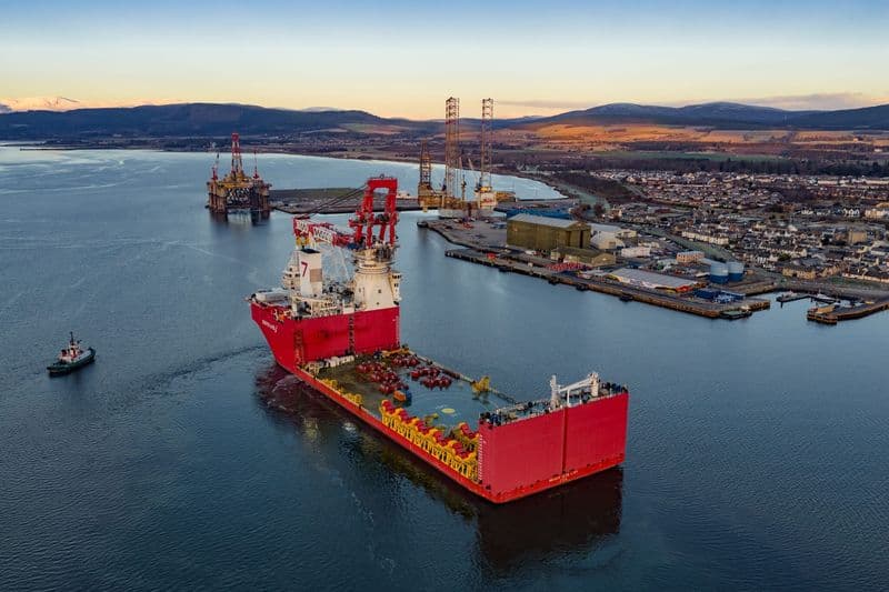 GPSS Supporting Seaway7’s Inch Cape Offshore Wind Work from Port of Cromarty Firth