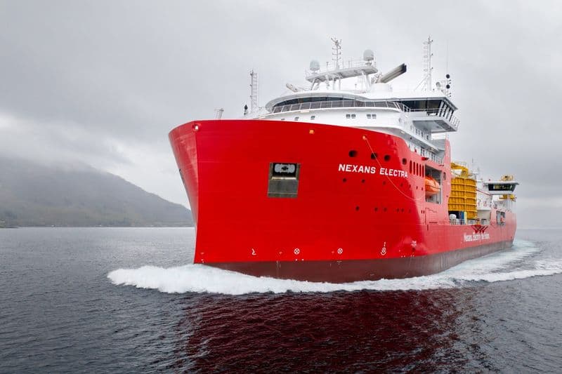 Ulstein Hands Over 155-Metre Cable-Laying Vessel to Nexans