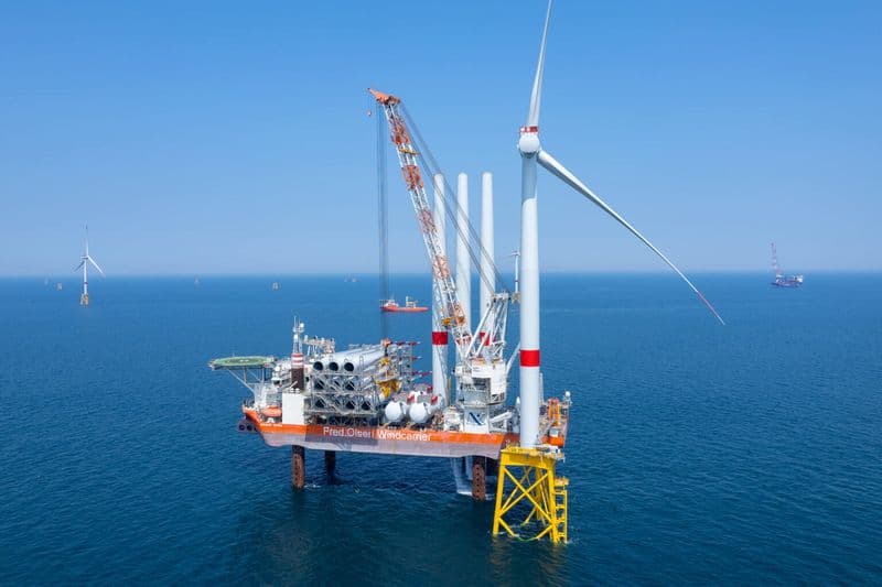 Piling Work at Saint-Brieuc Offshore Wind Farm Completed, 35 Wind Turbines Installed